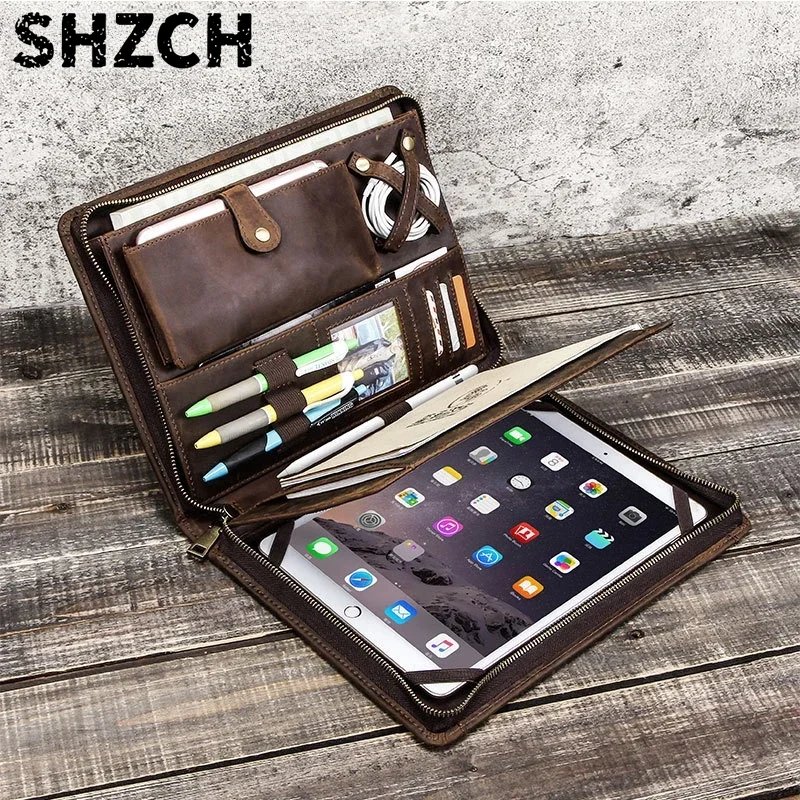Tablet Tech Accessories - Bolsa de Armazenamento de Couro para