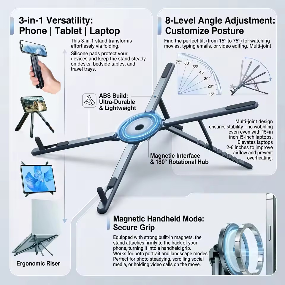 Tablet Stand Accessories - Suporte Magnético Portátil para Telefone e