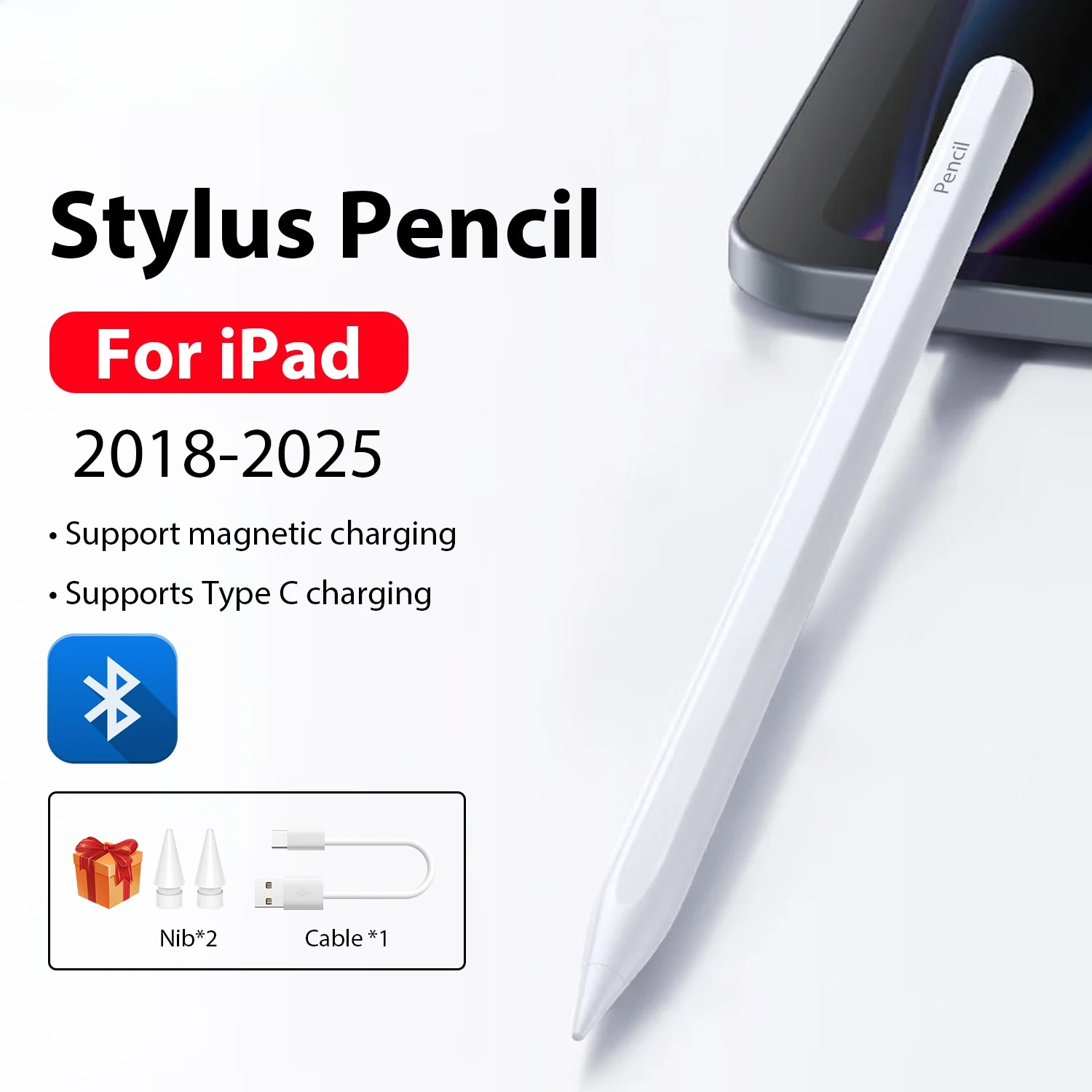 Bluetooth Trackpad - Caneta Stylus Bluetooth para Apple Pencil,