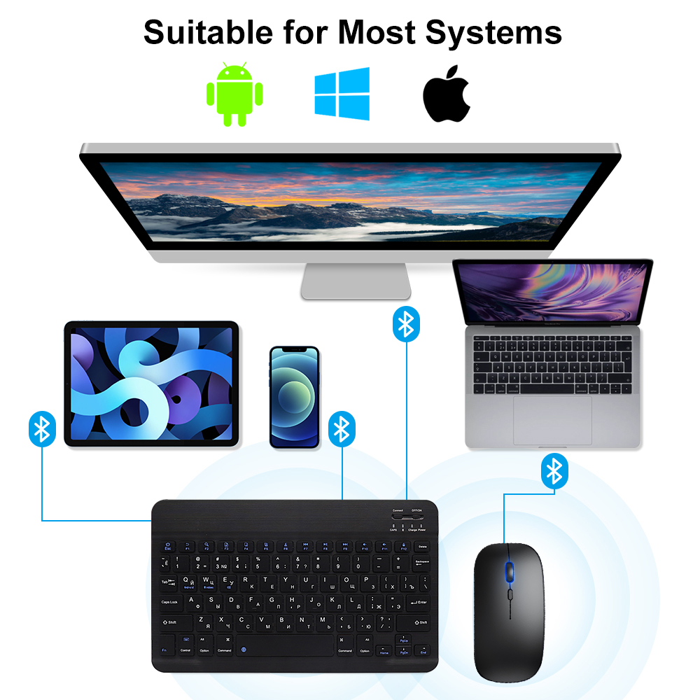Teclado e mouse bluetooth para - Tablet Accessories For Gaming avaliação e preço